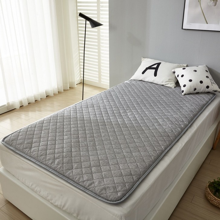 한일의료기 프리미엄EMF인증 탄소카본전자파없는 캠핑전기매트장판 싱글진그레이100x180