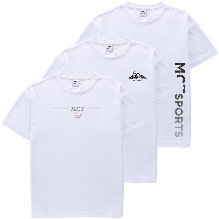 쿨반팔티 3종묶음 MCT스포츠 센터베어 마운틴 드라이 에어로 기능성 티셔츠