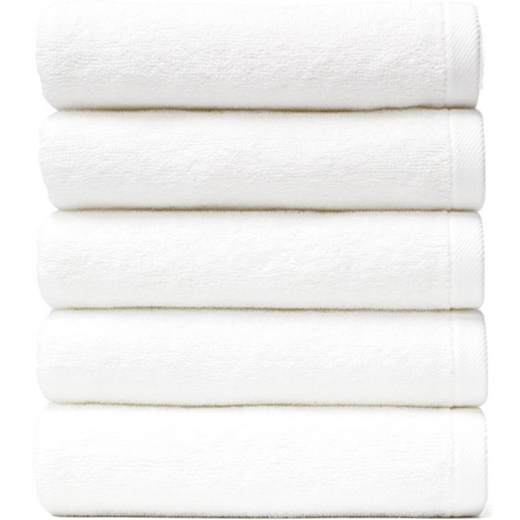 타월톡톡 호텔 고급 수건 140g 30수 면사, 화이트, 5장 타월톡톡 호텔 고급 수건 140g 30수 면사, 화이트, 5장