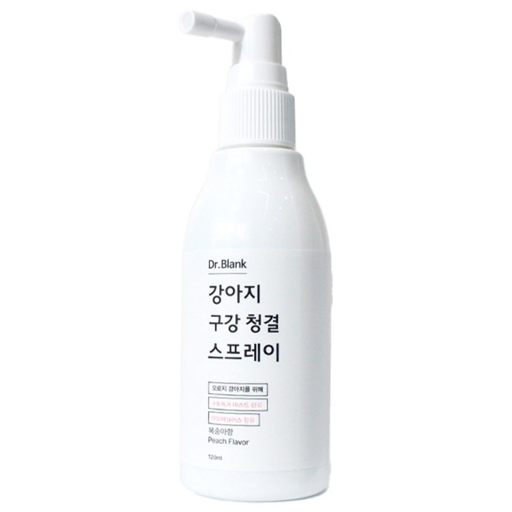 닥터블랭크 강아지 입냄새제거 구강청결 스프레이 복숭아향, 120ml, 1개