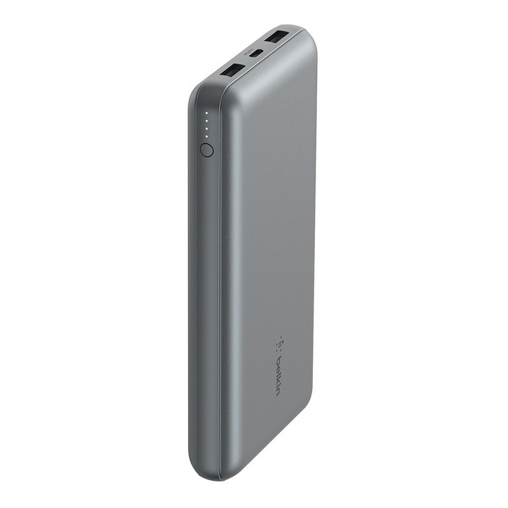 벨킨 BoostCharge 3포트 동시 충전 고속 충전 아이폰 갤럭시용 보조배터리 15W, BPB012btGY, 스페이스 그레이 벨킨 BoostCharge 3포트 동시 충전 고속 충전 아이폰 갤럭시용 보조배터리 15W, BPB012btGY, 스페이스 그레이