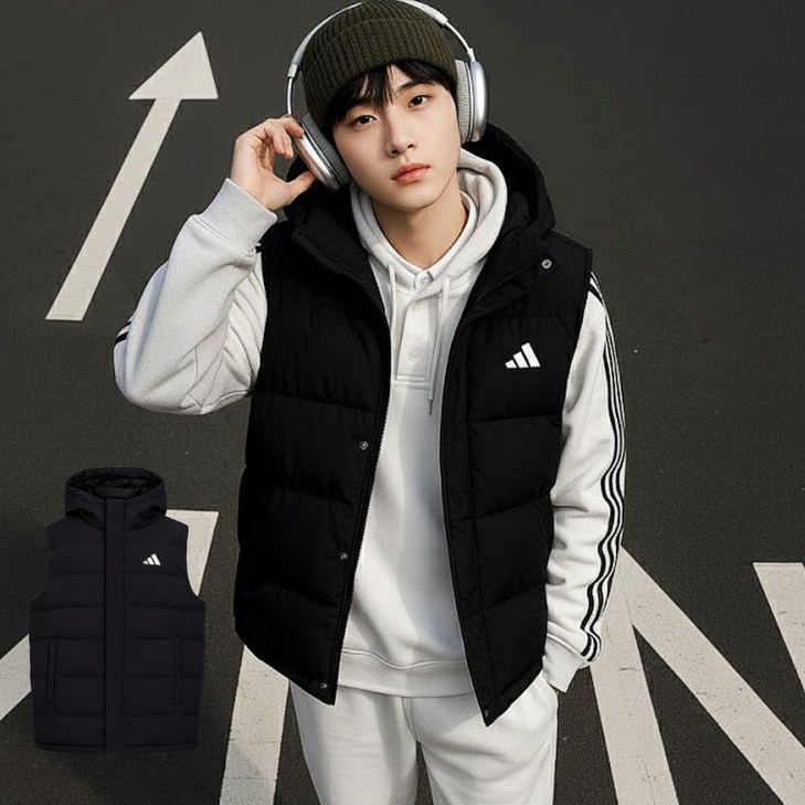 아디다스 코어 덕다운 패딩 조끼