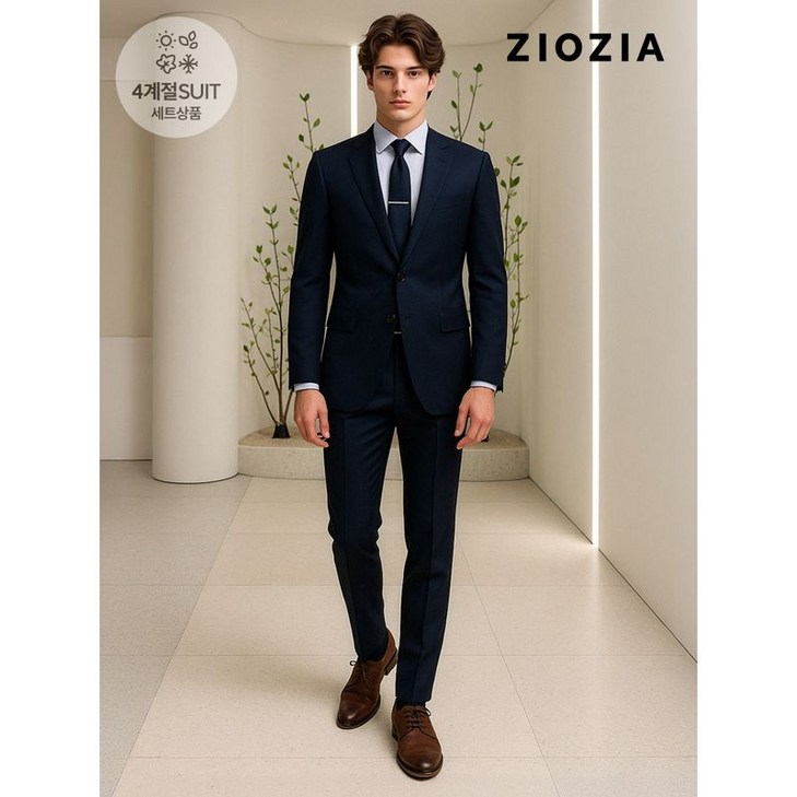 지오지아 네이비 트윌조직 사계절 정장세트 ABD5SB1201 ABD5SP1201 DNV