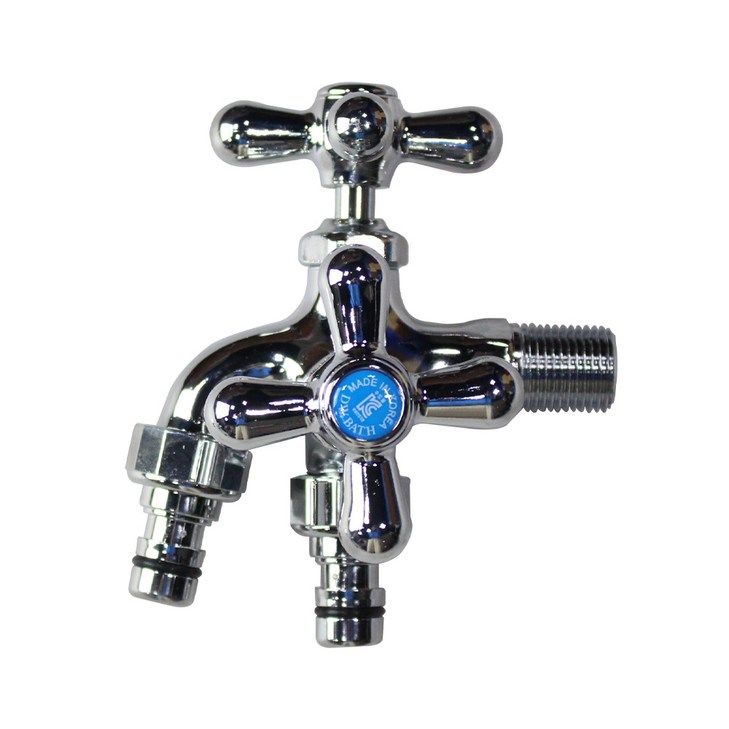 대원바스 십자 커플링 두갈래 수도꼭지분리형 냉수용  온수용 옵션선택