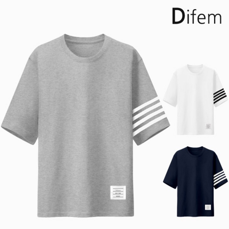 디프엠 5부오버핏반팔 포어라인 M~5XL 빅사이즈 남녀공용 반팔티셔츠 반팔 티셔츠 - 쇼핑앤샵