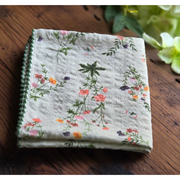 국산 핸드메이드 면100 대형 면 가제 거즈 손수건 스카프