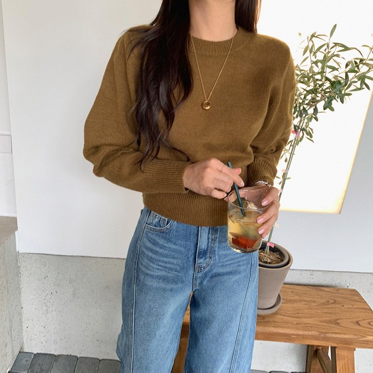 미아마스빈아르코 라운드 니트