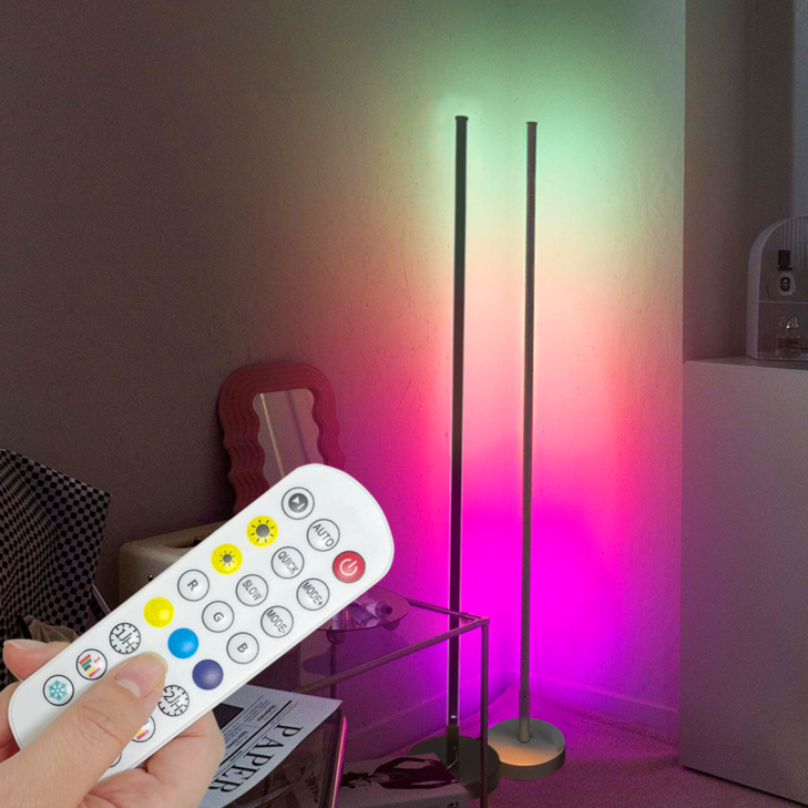 레나에너지 RGB 플로어 뮤직 반응 장스탠드 조명, 블랙 레나에너지 RGB 플로어 뮤직 반응 장스탠드 조명, 블랙
