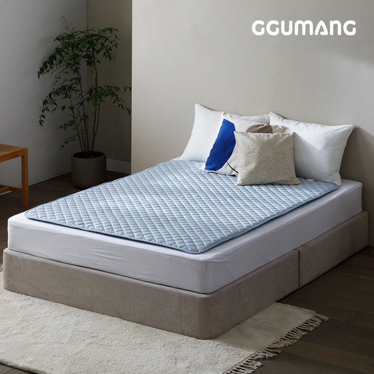 국산 전자파안심 전기담요 전기장판 전기요 원적외선 1인용 2인용 전기매트, 소프트블루