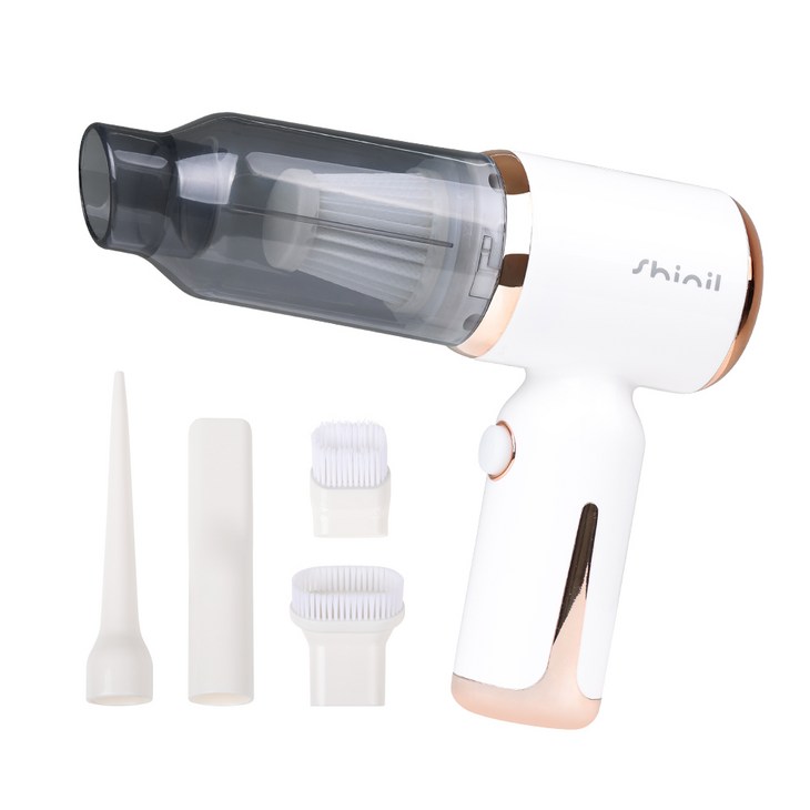 신일 차량 가정용 C타입 올인원 무선 에어건 청소기, SVC1199W, 화이트