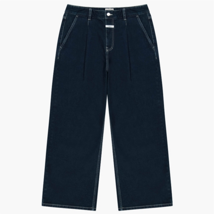 마리떼 프랑소와 저버 마리떼 뉴 M 로우웨이스트 턱 와이드 데님 팬츠 A2 MFG46SDP210 DBL BLU LBL