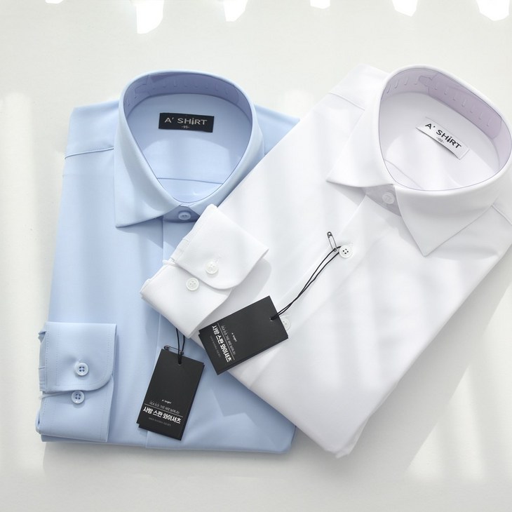 어셔츠 가로 세로 늘어나는 구김없는 사방 고스판 와이셔츠