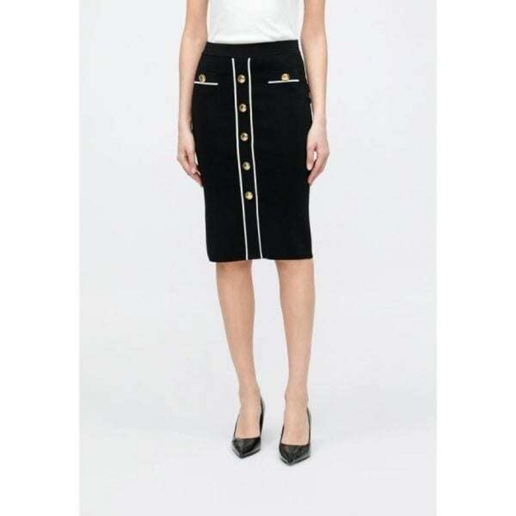 국내백화점 게스 MARCIANO BY GUESS 마르시아노 바이 가스 노에미 펜슬 스커트  검은색