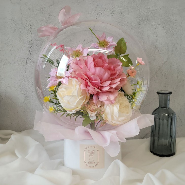 수비니샵 레터링꽃풍선 풍선꽃다발 레터링풍선 졸업 생일 생신 환갑 칠순 어버이날카네이션 선물 생일파티풍선, 1개