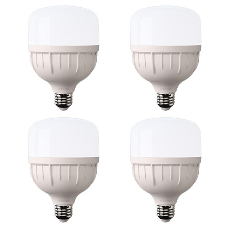 비츠온 LED T벌브 30W E26, 주광색, 4개