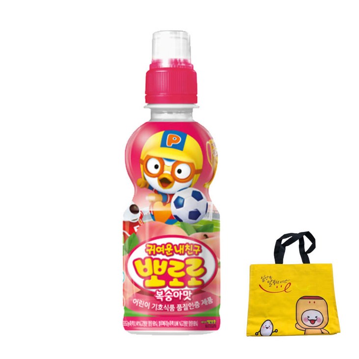 팔도 뽀로로 어린이 음료수 복숭아맛 235ml 24개장바구니 사은품증정