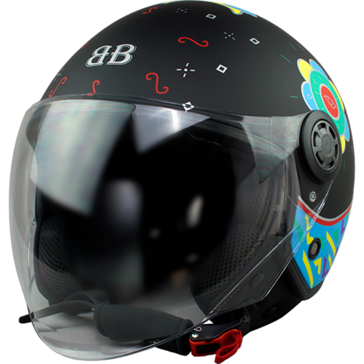 벤시 오토바이 헬멧 Y-2 썬바이저 내장 유럽ECE인증 오픈페이스, 썬플라워