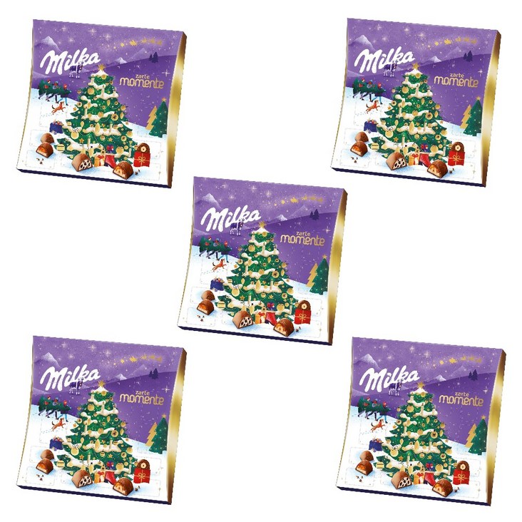 어드벤트캘린더 밀카 크리스마스 2022 5Box 214g 초콜렛 선물 세트  어드밴트 캘린더