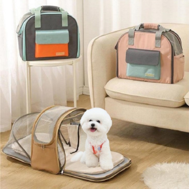 디노샵 올인원 강아지 이동가방 고양이 백팩 기내용, 인디핑크