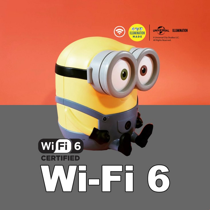 밥 미니언즈공유기 와이파이 WiFi 6 AX1800, 1개 밥 미니언즈공유기 와이파이 WiFi 6 AX1800, 1개