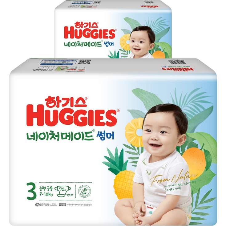 2023 하기스 네이처메이드썸머 밴드형 기저귀 남여공용, 3단계, 140개 2023 하기스 네이처메이드썸머 밴드형 기저귀 남여공용, 3단계, 140개