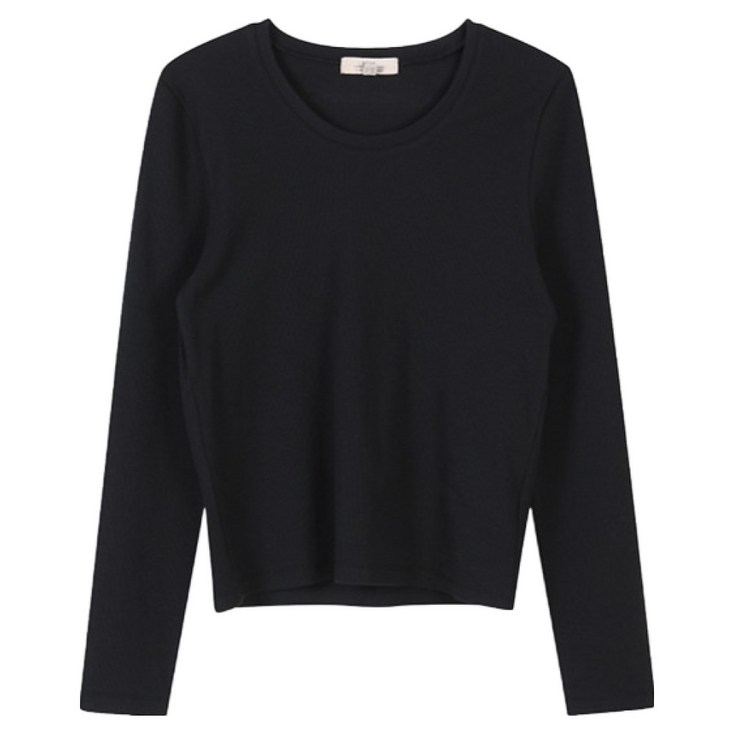 플라스틱아일랜드 여성용 슬림 긴팔 티셔츠 PQ7CL202