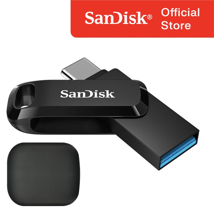 샌디스크 울트라 듀얼 고 C타입 USB 3.1 SDDDC3 블랙  USB 보관 케이스, 128GB