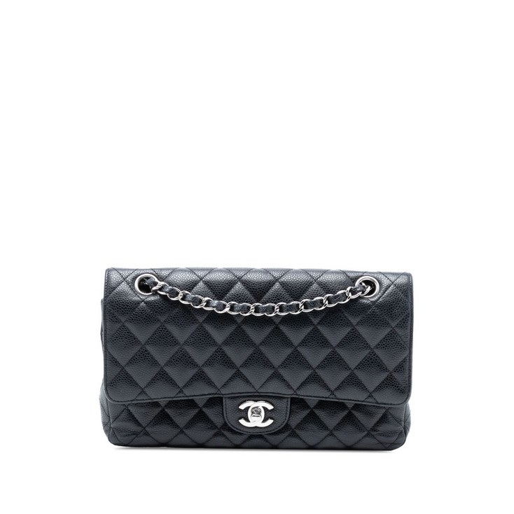 샤넬  중고 20142015 미디엄 클래식 캐비어 더블 플랩 숄더 백