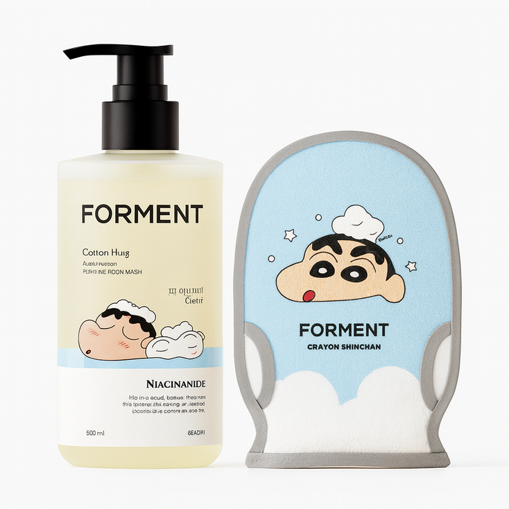 한정수량 포맨트 아크네 퍼품샤워 코튼허그 짱구목욕장갑 증정