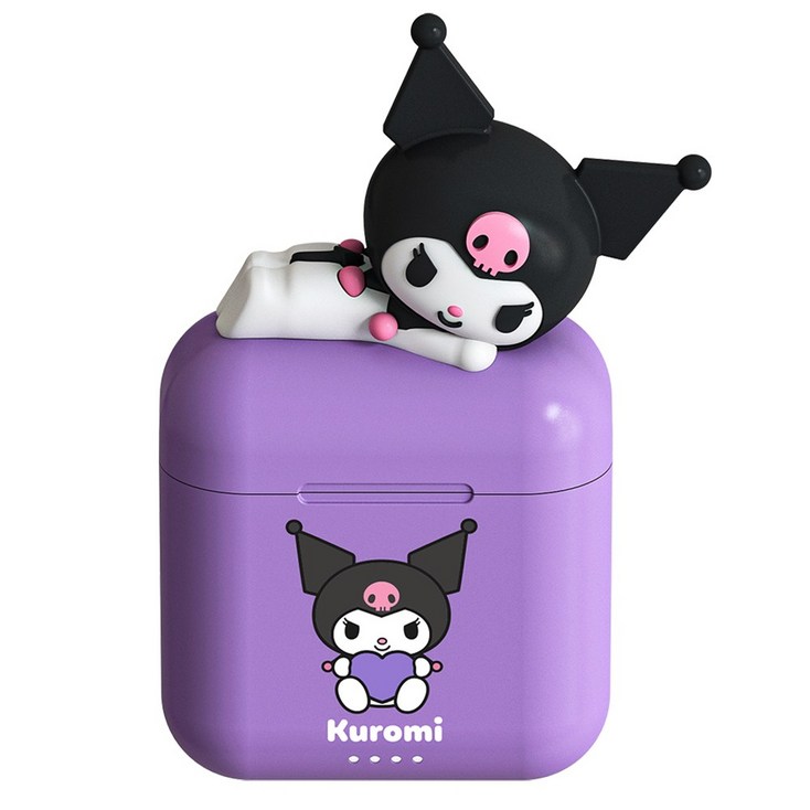 산리오 무선 이어폰 최신 블루투스 5.3 쿠로미 시나모롤 마이멜로디 어린이, 쿠로미 CHABES1.KR