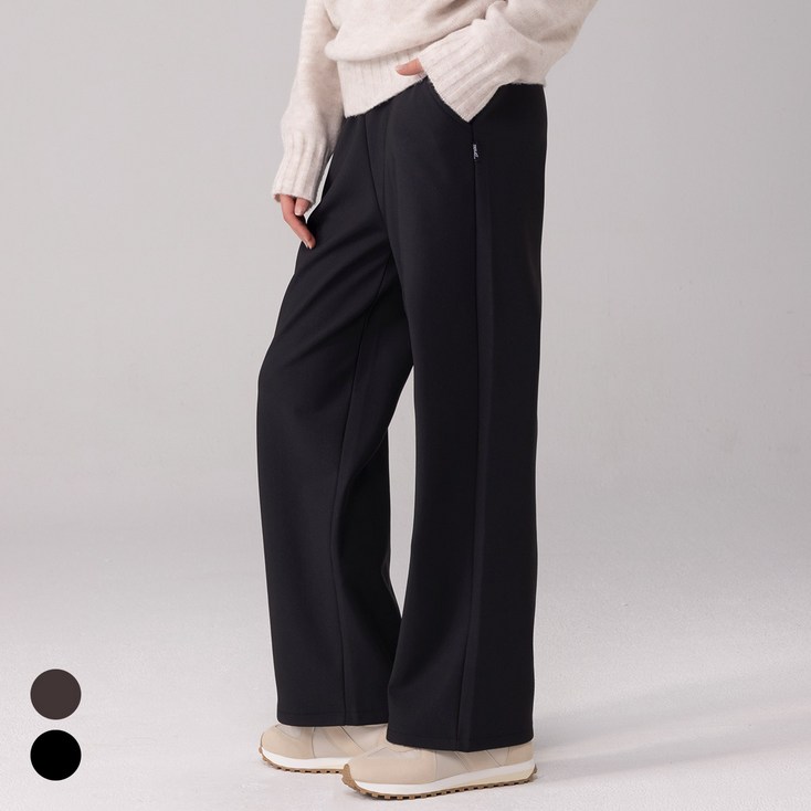 에버라스트 여성 와이드 팬츠 겨울 기모바지