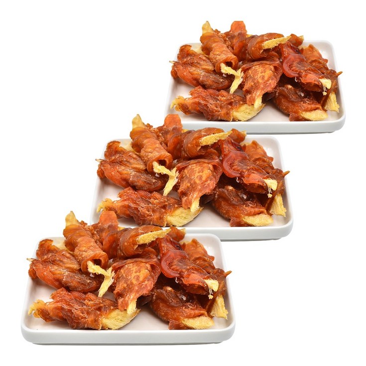 치킨과 북어가 함께 기호성 좋은 치북말이 면역력에 좋은 강아지수제간식, 치북말이, 3개