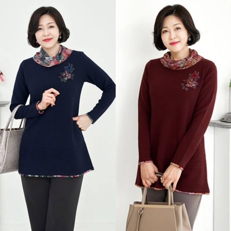 로즈맘 엄마옷 로즈맘 베로나스카프넥티셔츠