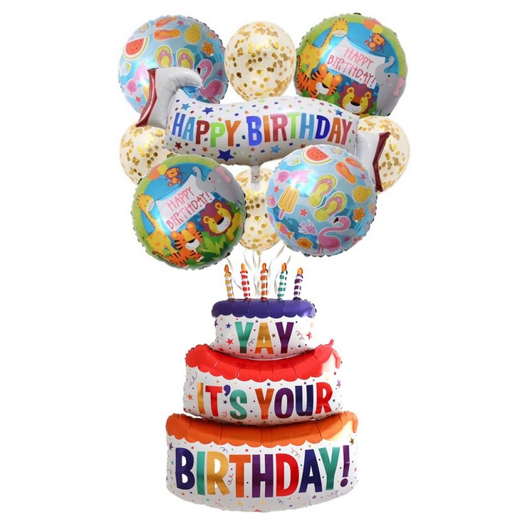 3단 케이크 스타 혼합풍선 생일파티 에브리띵스마일 1224, 1세트, 그린 3단 케이크 스타 혼합풍선 생일파티 에브리띵스마일 1224, 1세트, 그린