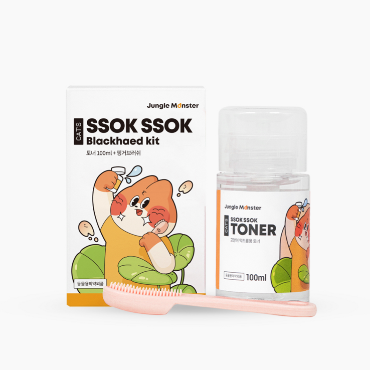 정글몬스터 고양이 쏙쏙뽑냥 토너 100ml  핑커브러쉬