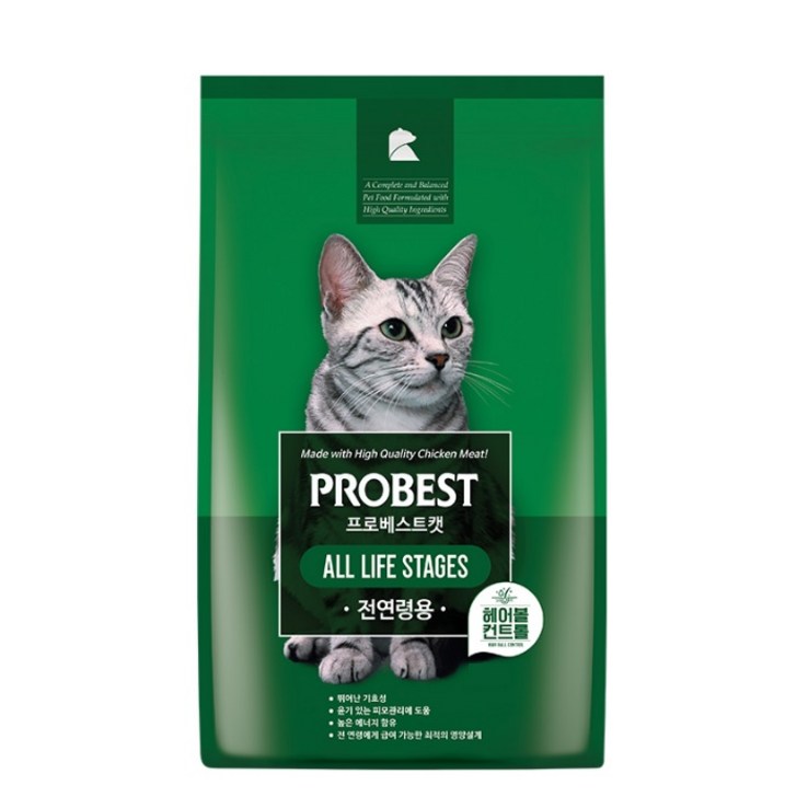 프로베스트 캣 그린 전연령 고양이 헤어볼사료