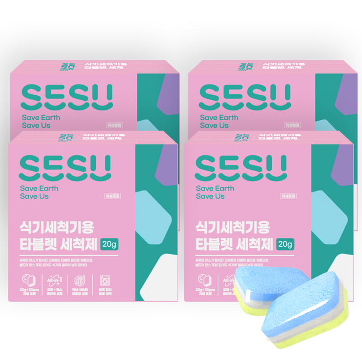세수 식기세척기 세제 타블렛형 20g 120개입, 20g, 120개