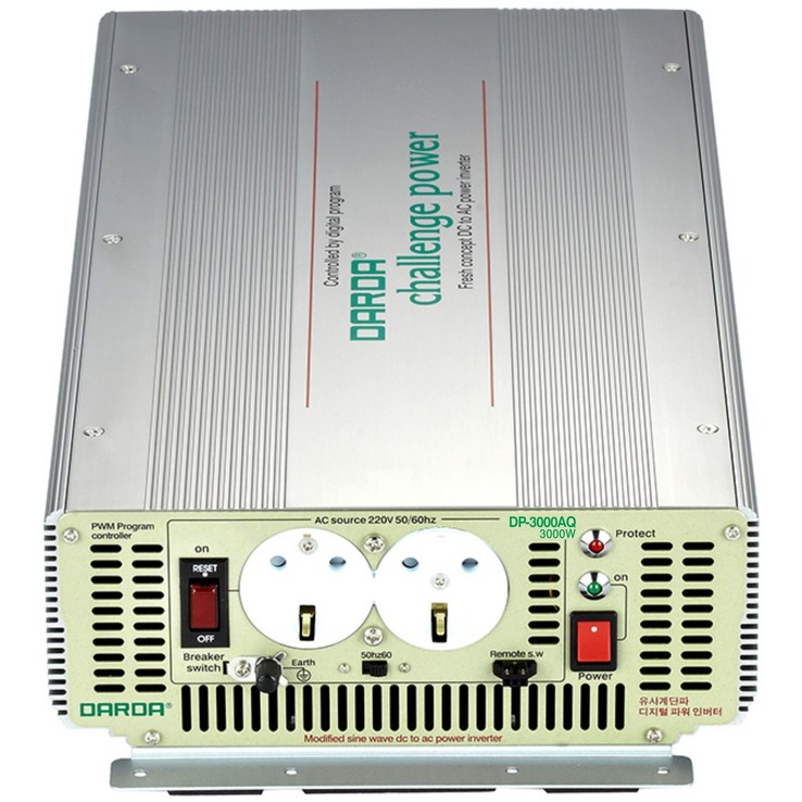 다르다 DARDA 차량용 인버터 유사계단파 DC12V 3000W, DP-3000AQ