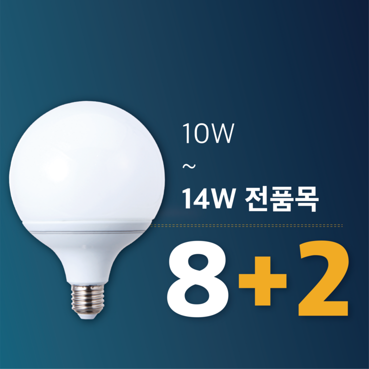 삼영전기 LED 볼 전구 E26, 주광색, 10개