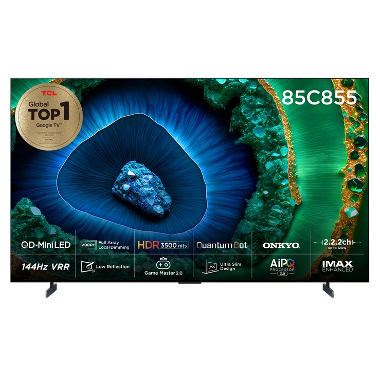 TCL 4K UHD QD Mini LED 스마트 TV, 215cm85인치, 85C855, 스탠드형, 방문설치 TCL 4K UHD QD Mini LED 스마트 TV, 215cm85인치, 85C855, 스탠드형, 방문설치