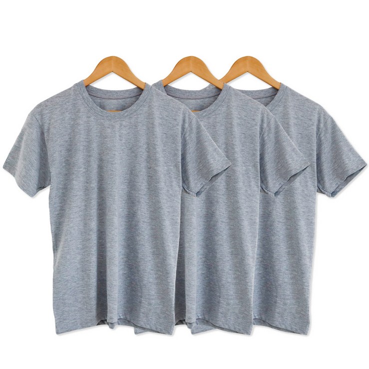 슬로비 국산 면 남녀공용 반팔 티셔츠 3팩