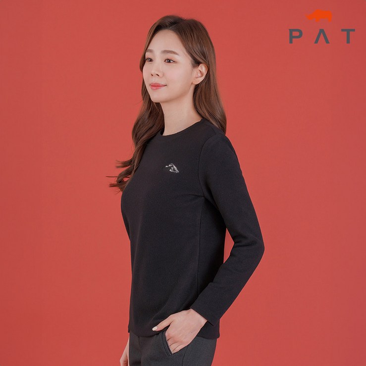 PAT 여성 로고 포인트 라운드넥 티셔츠1H85306