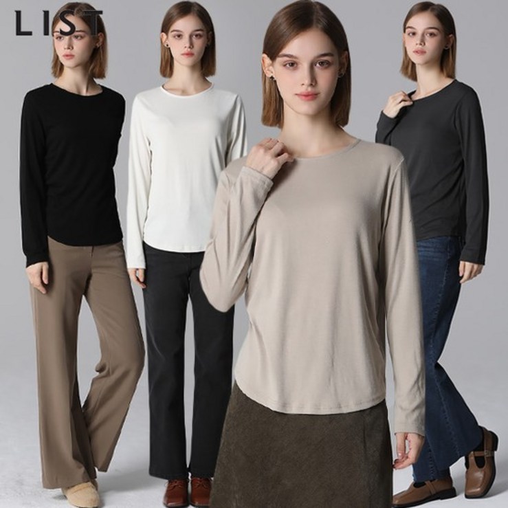 리스트 리스트 데일리 라운드넥 저지 티셔츠 리스트 리스트 데일리 라운드넥 저지 티셔츠