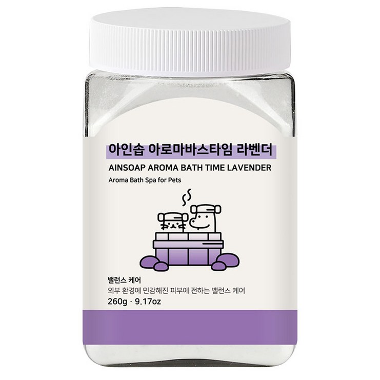 아인솝 아로마바스타임 라벤더 + 전용스푼, 260g, 1세트