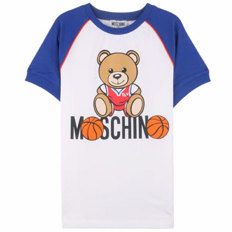 모스키노 키즈 곰돌이 티셔츠 HMM02W LBA10 10101 - 투데이밈