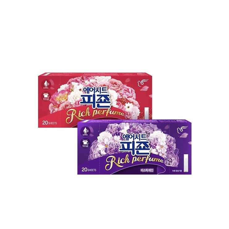 피죤 에어시트의류청정기용 20매 X 2개 2종 택1
