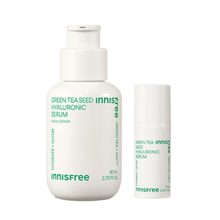 이니스프리 그린티 씨드 히알루론산 세럼 80ml 10ml 세트, 1세트 이니스프리 그린티 씨드 히알루론산 세럼 80ml 10ml 세트, 1세트