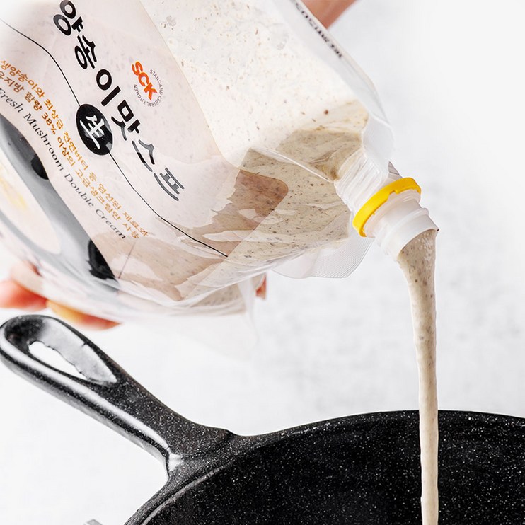 SCK 양송이 크림 스프 1KG 무방부제 무첨가제 속이 편한 스프 생양송이만 사용, 1kg, 1개