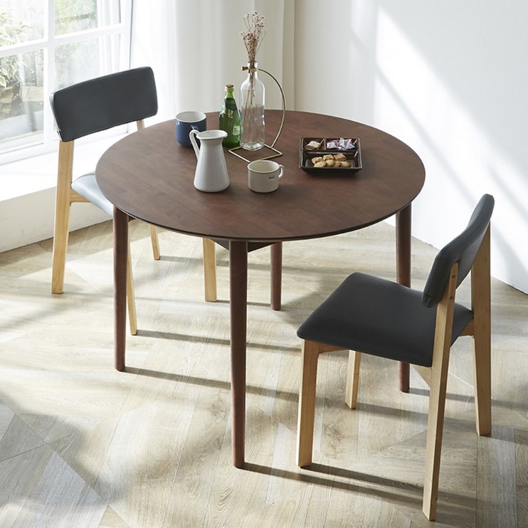 고무나무 원목 원형 식탁 테이블 A960
