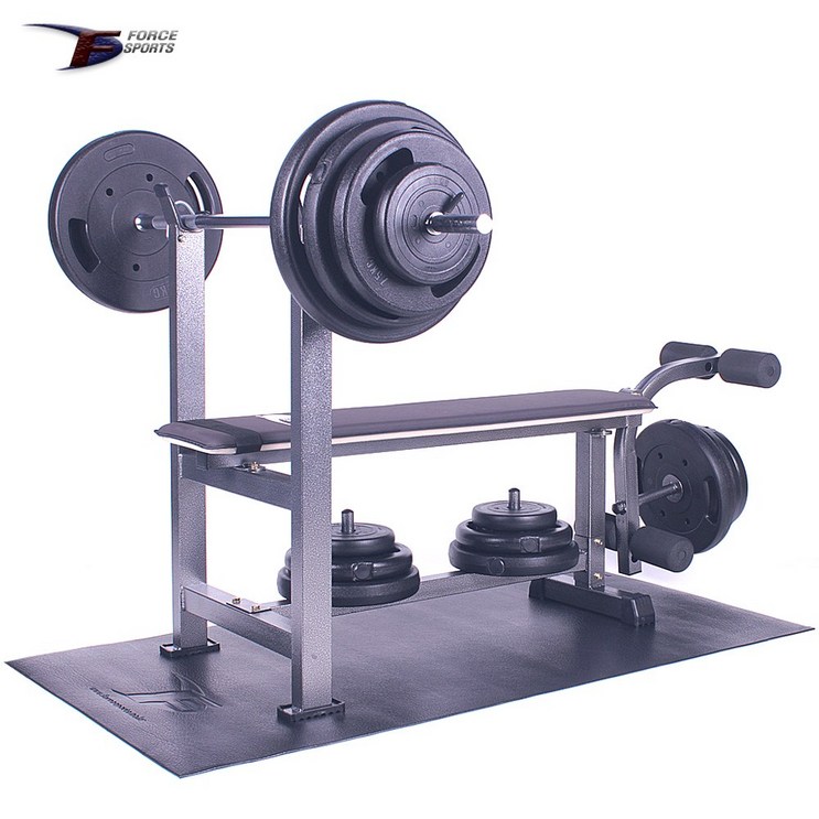 포스스포츠 국산포스레그벤치프레스 블랙원판2070kg세트